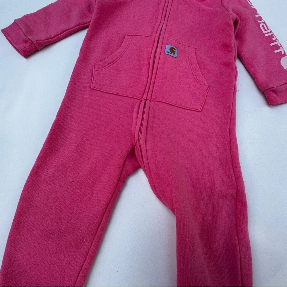 Carhartt Bubble Gum Pink Kids Hooded Onesie